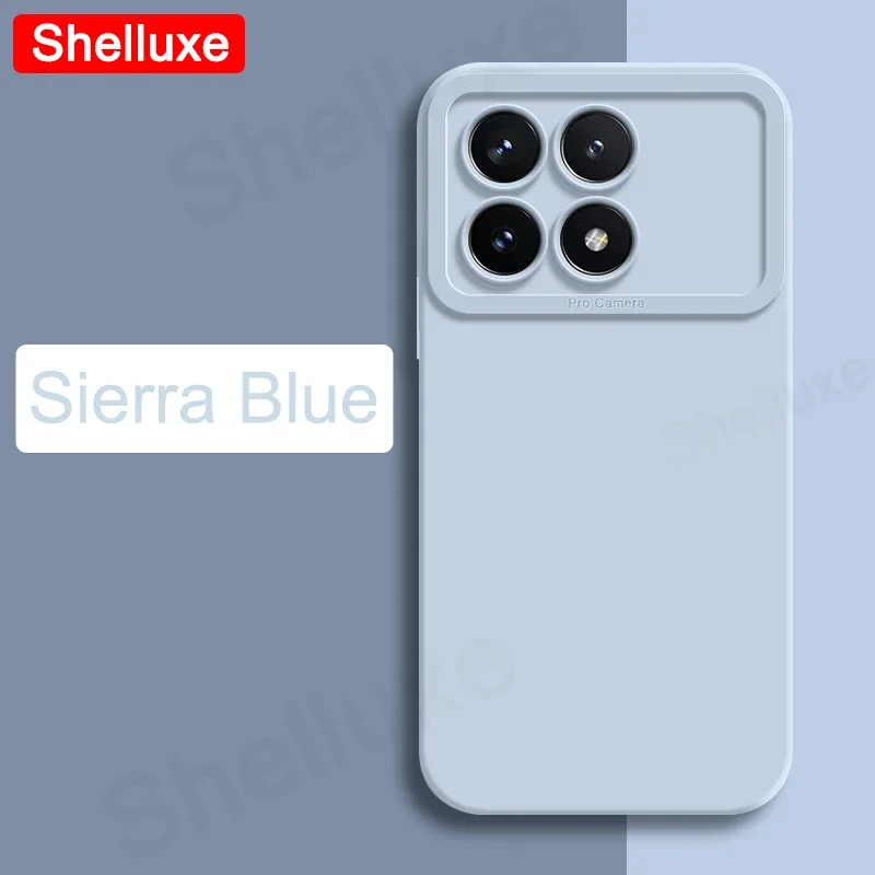 Silky Feel Liquid Silicone Soft Phone Case - Square Design
