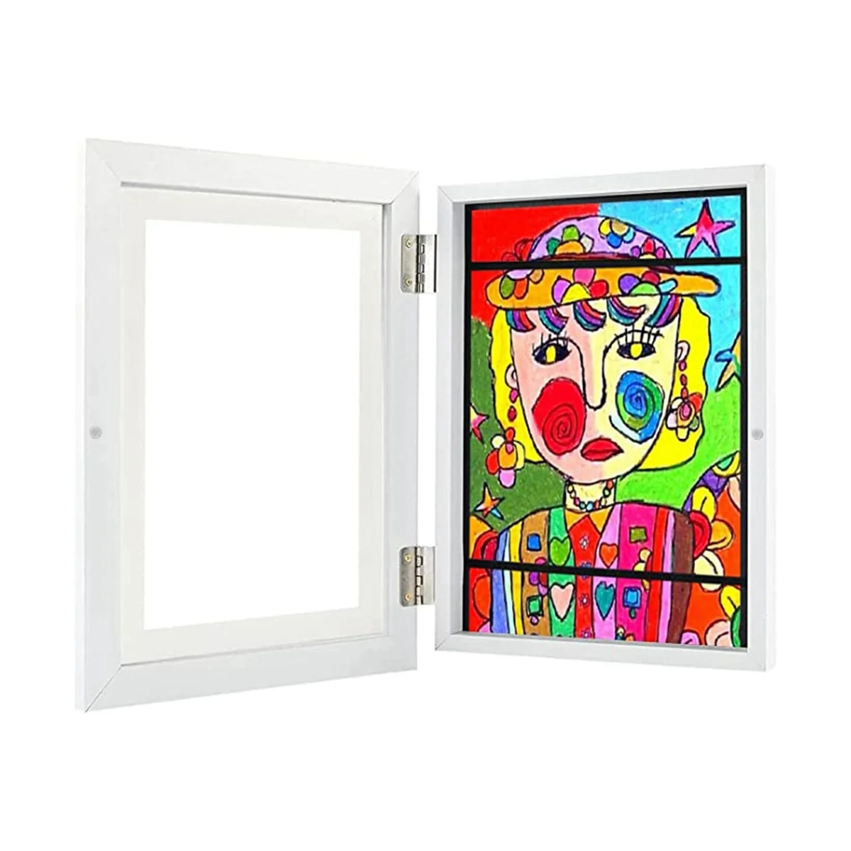 

Kids Art Kids Art Frames Front Opening Kids Artwork Frames Changeable Artwork Display Storage Frames(White)