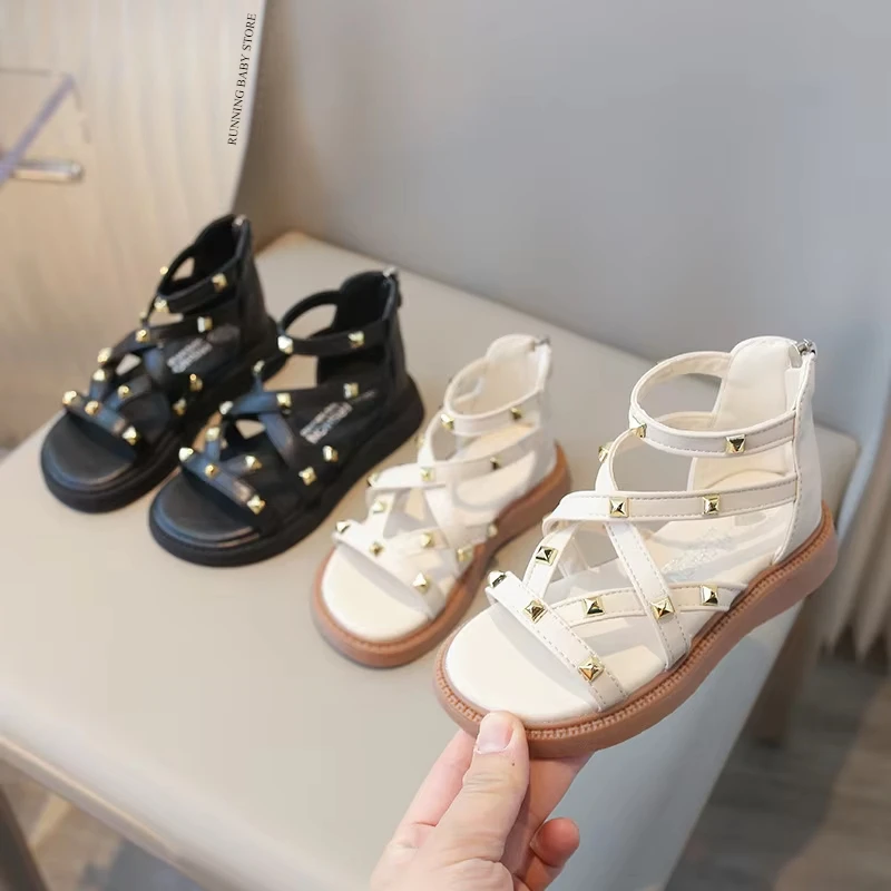Summer sandals Roman girls wrestler high shoes princess fashion party platform nails children's girl beach shoes I03221