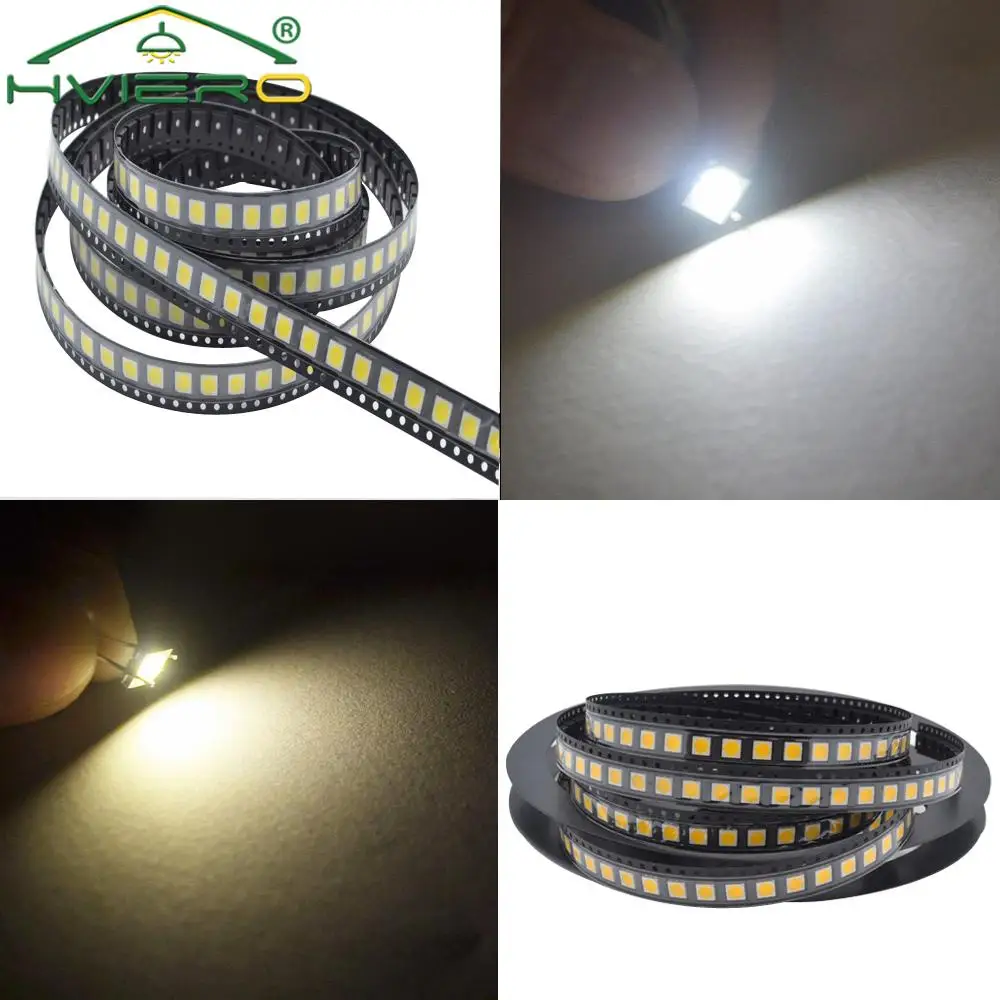 Description Picture 2 of item10/100X 5050 White Red Blue Pink RGB Smd Smt 60mA 3V 3-chips 10-12lm 6000-6500k Led Plcc-6 Bright Lamp Bulb Light Emitting Diode