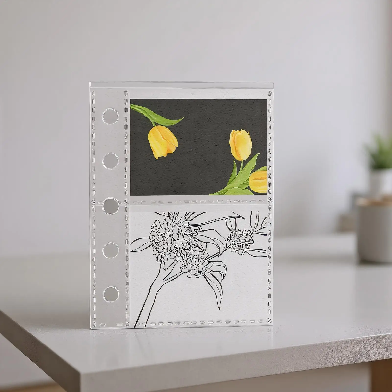 M5 binder replacement card pages transparent binder replacement pages sticker book replacement pages suitable for 5-ring binders