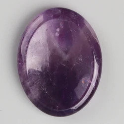 Jade Chakra Healing Palm Stone - Natural Crystal Quartz Worry Stone for Home Decor and Wellness (Amethyst)