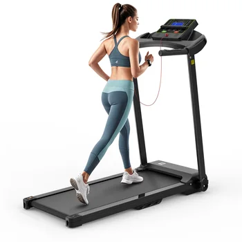 Tapis roulant elettrico pieghevole cyclette Bluetooth assorbimento degli urti LCD 2.5PS attrezzatura per il fitness macchina per l'allenamento silenziosa nera