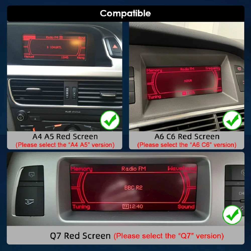 Nunoo ȵ̵ 14 ڵ  ÷̾ ƿ A4 A5 A6 Q7 MMI 2G ⺻  ũ CarPlay GPS ׺̼ Ƽ̵ ׷ WiFi