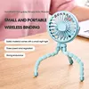 Portable Oscillating Pram Fan Mini Handheld Personal Car Seat Baby Fan with Flexible Tripod Clip-on USB Battery Operated 2