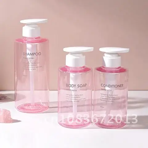 

Shower Gel Filling Bottle Replacement Set Press-type 300ml/500ml Bathroom Shampoo Bottle Outdoor Travel Tools