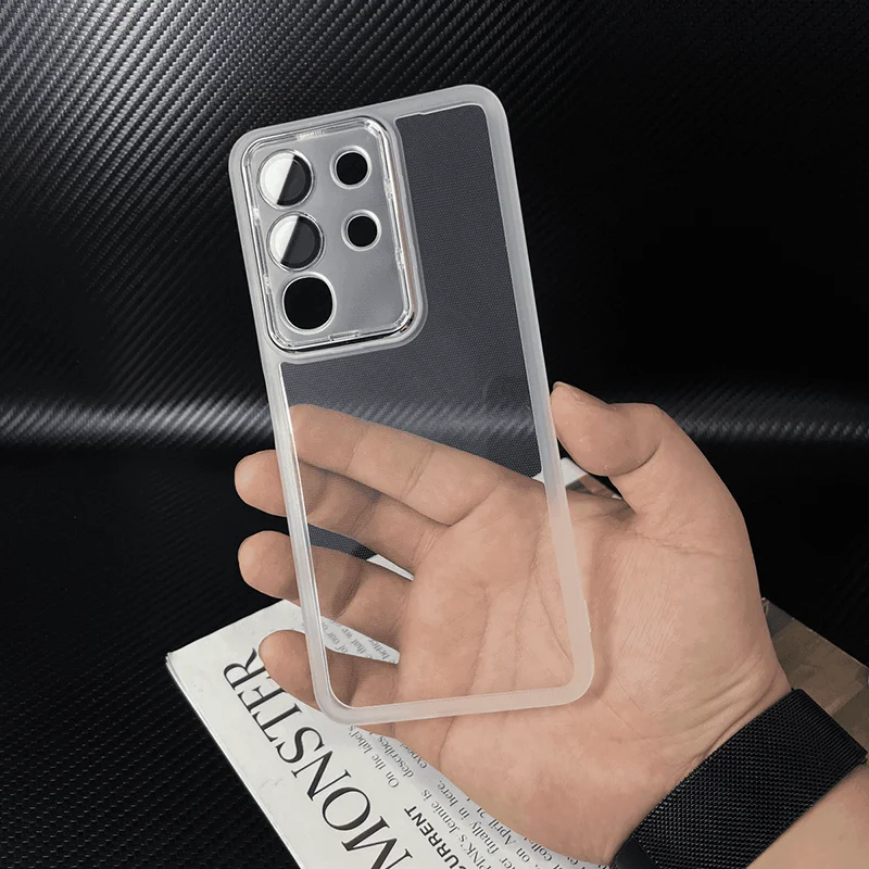 Luxury Soft Bumper Clear Back Phone Case with Transparent Design