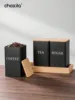 1pc Coffee Storage Can Tea Snacks Coffee Bean Storage Can Bamboo Lid Iron Art Display Square Can 1
