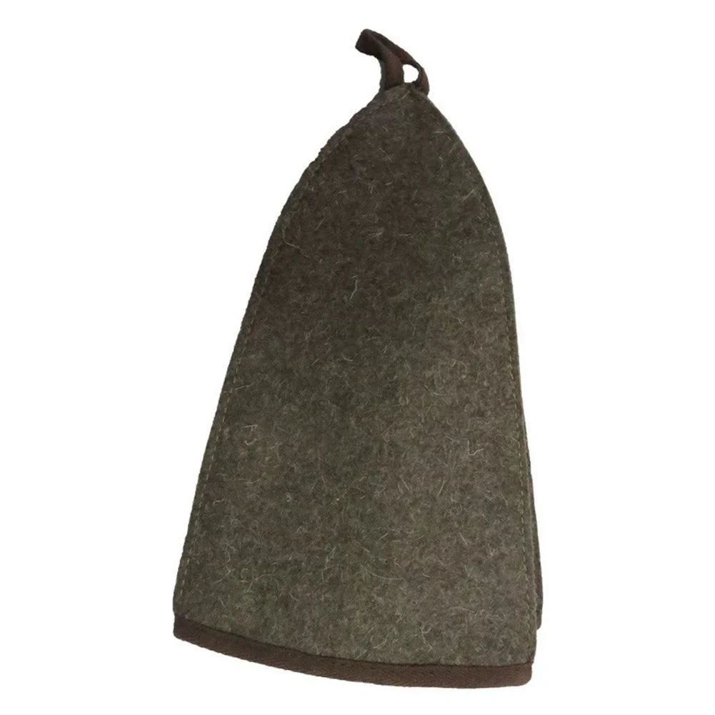Sauna Felt Hats Sauna Bathwool Hat 34*26*0.3CM Banya Room Vaporarium Hats Adjustable Strap