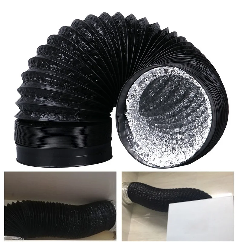 Encaixe de Alumínio do Tubo da Folha para a Capa Canal da Ventilação do Banheiro Material Escalável Engrossado Exaustão Rápida do Fumo F150200 mm