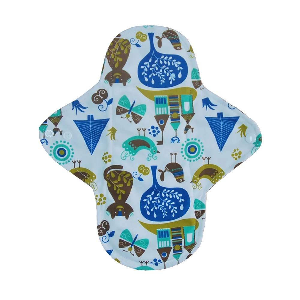 Bamboo Charcoal Menstrual Postpartum Reusable Panty Liner Daily Pads Period Relief Women Care Reusable Sanitary Cloth Pads