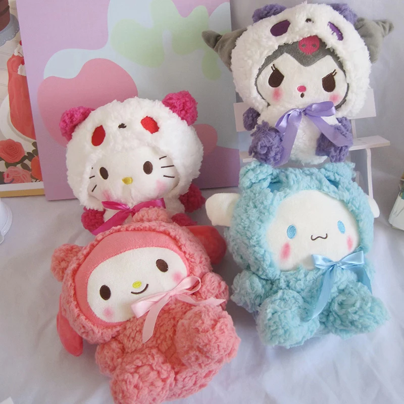 

Подушка Plushie, детские игрушки, подарки Sanrio 20 см, аниме Sanriod Prop Kawaii Kuromi Cinnamorol, плюшевые мягкие куклы-животные