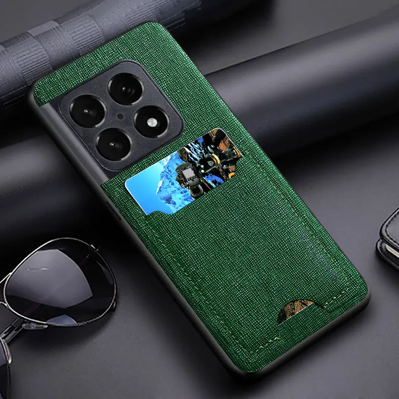 Luxurious PU Leather Phone Case with Card Slot and Bag Holder