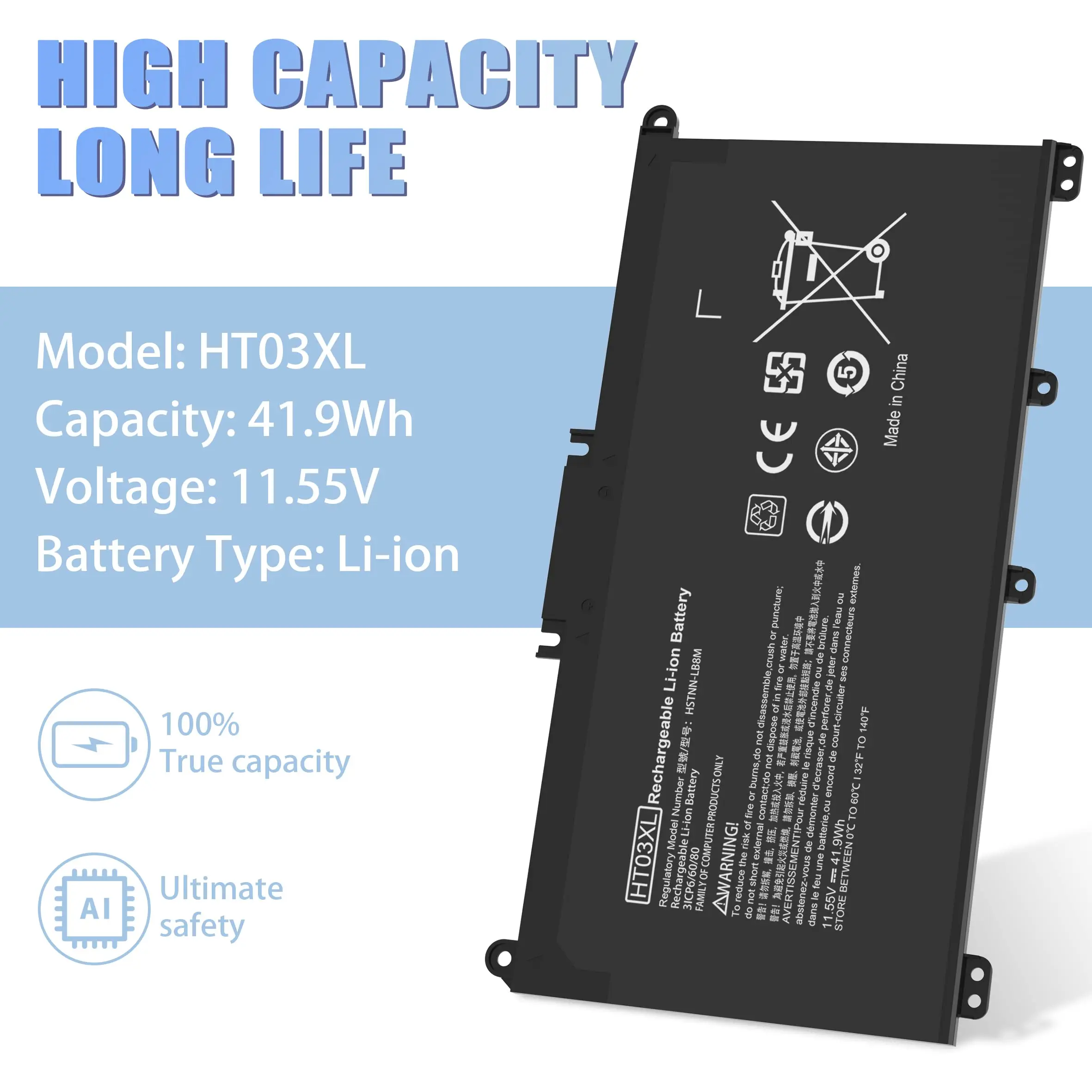 HT03XL Laptop Battery L11119-855 3