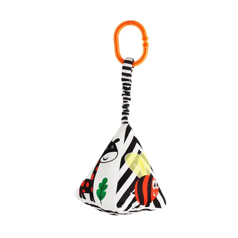 

Soft High Contrast Books Toys Geometric Shape Cloth Sensory Teething Book Early Development Educational Multifunctional Rattle
