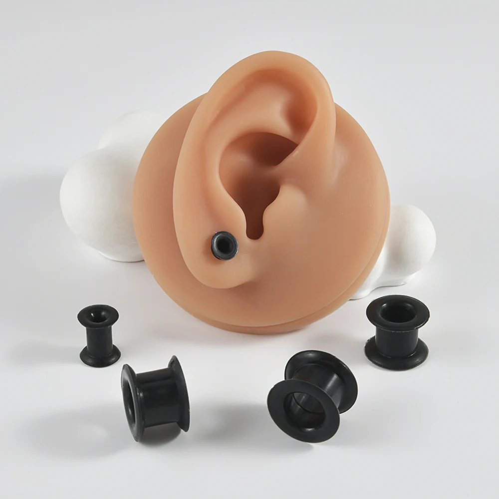 ZeSen Jewelry 12 Paia Silicone Tunnel Flessibili Dilatatori Orecchio Plug Doppio Svasatore, per Orecchie Stretching Orecchio Expander (Gauge=0g(8mm
