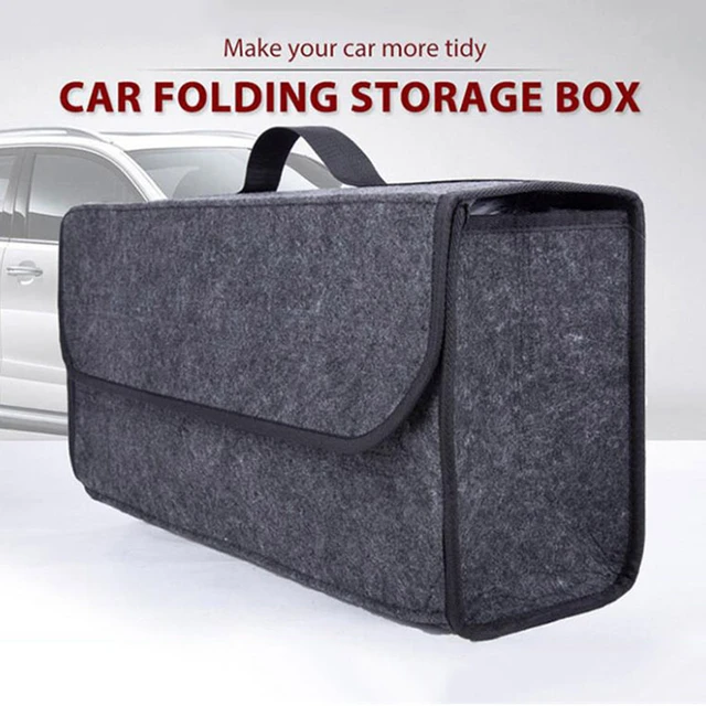 Car Trunk Organizer Soft Felt Storage Box Large Anti Slip Compartment Boot  Storage Organizer Tool Bag Car Storage Bag - AliExpress