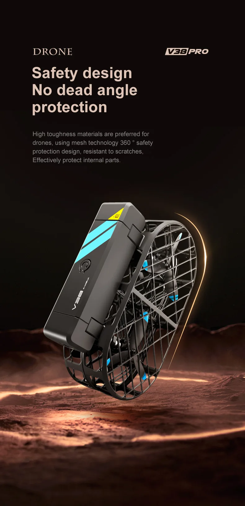 EBOYU V38 RC , 2.4G  FPV 6K HD ī޶,  帧, 3D ø 浹 ,   ̴ RC  峭