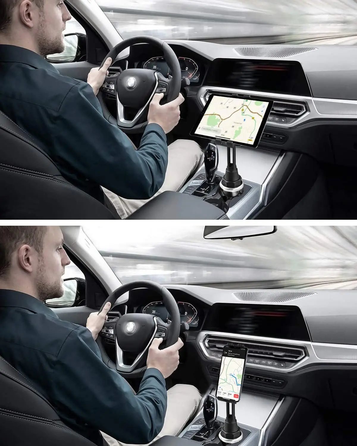 Cup Holder Tablet Mount 360&deg; Rotation Universal Cupholder Tablet Car Mount with Adjustable Arm for 4-13" Devices Tablets