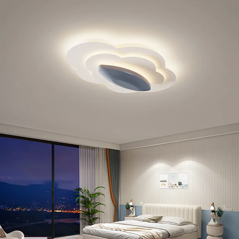 

Jjc Nordic Style Bedroom Ceiling Lamp Smart Minimalist Modern Cloud Bedroom Lamp Home Led Light Source Study Lamp