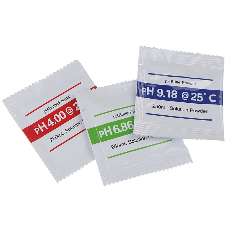 10Set/30Pcs PH Powder Solution Buffer Calibration Sachet PH4.00/ PH6.86/PH9.18