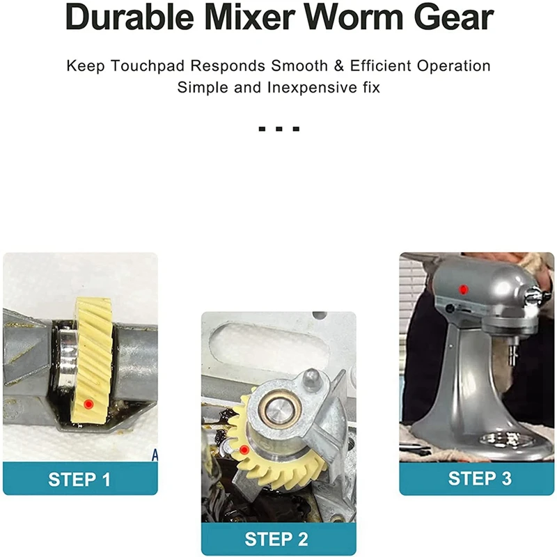 Mixer Worm Gear Spare Parts Accessories For Whirlpool & Kitchenaid Mixers Gear Replace Parts 4162897 4169830 AP4295669 2PCS