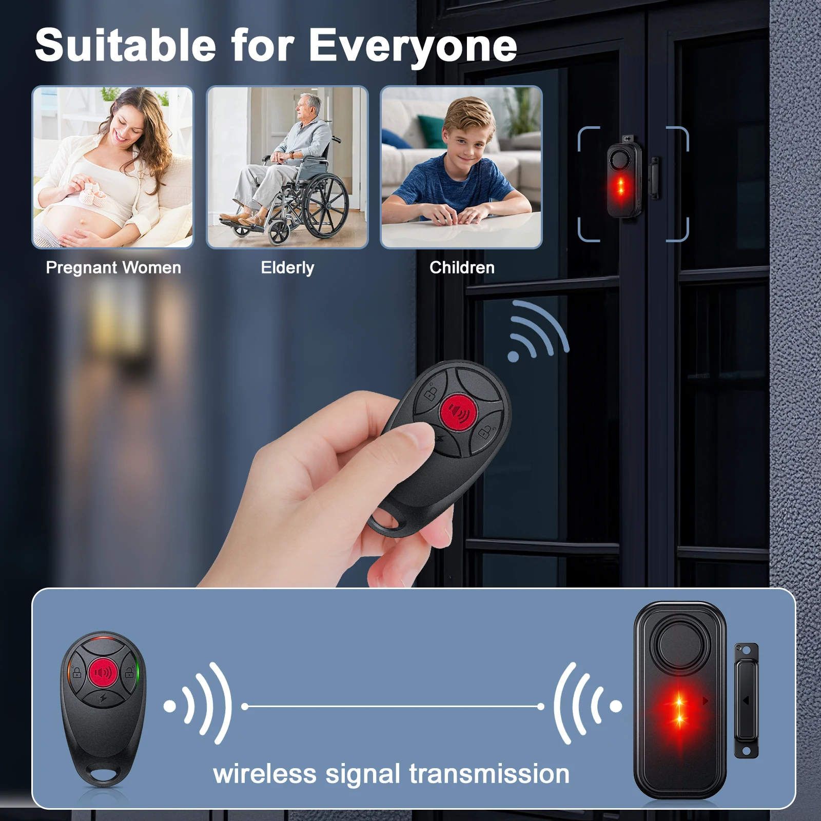 Extractme Outdoor Door Window Magnetic Alarm 108dB Wireless Sensor IP66 Waterproof Monitor Burglar Anti theft Home Security