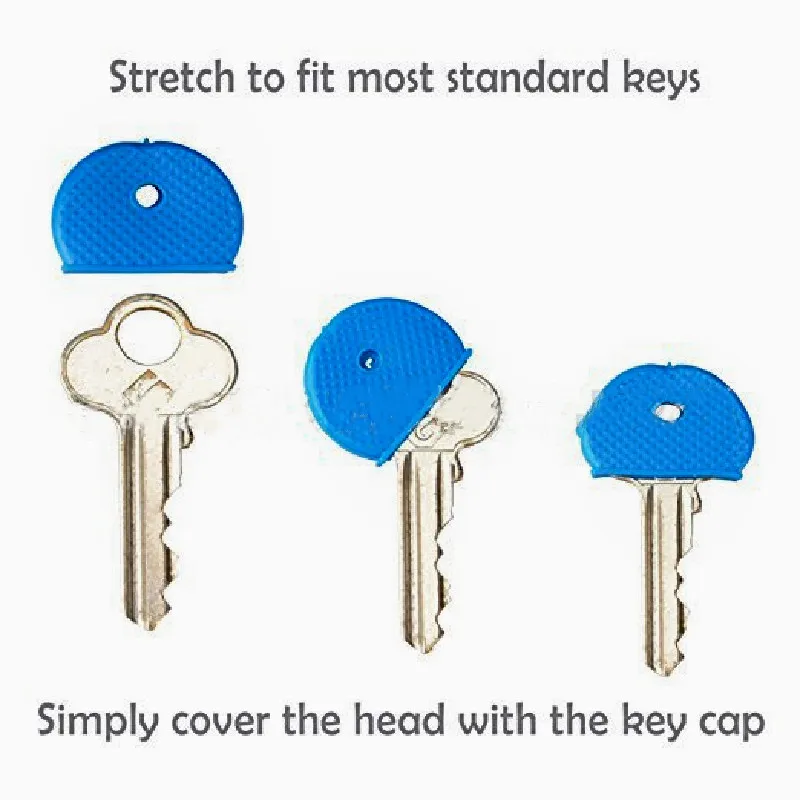 10pcs Hollow Silicone Soft Key Cap Covers Keyring Case For Car House