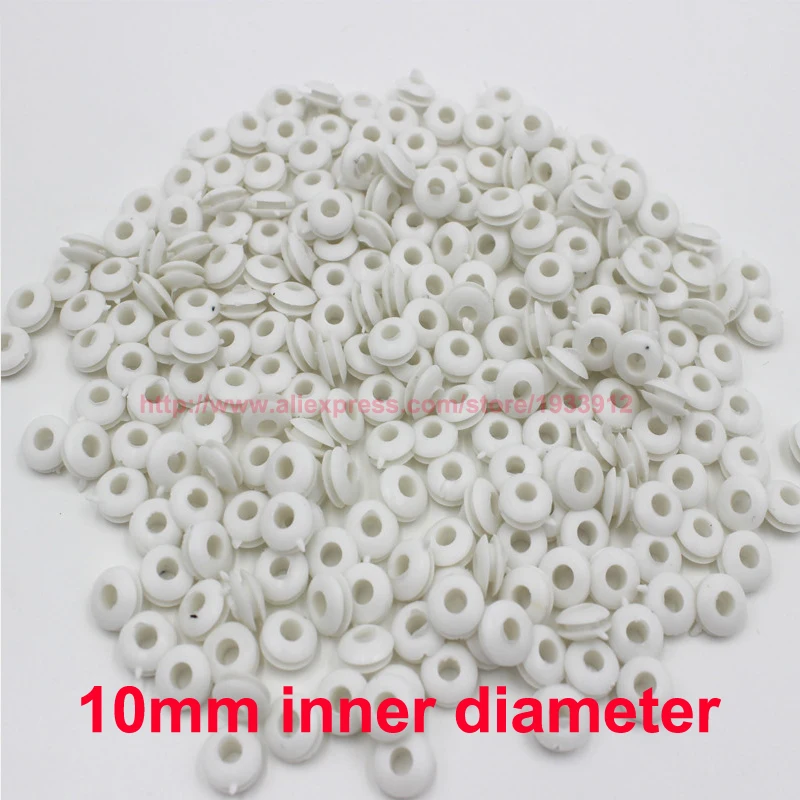 

10mm inner diameter white cable seal hole plug wire grommet ring