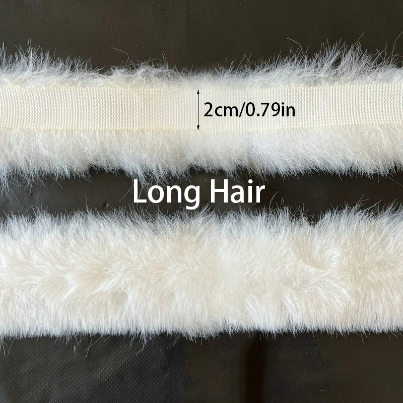 Fur Fabric Faux Rabbit Fur Ribbon Trimming for DIY Garment Crafts