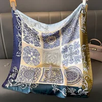 Luxury Women Silk Satin Hair Scarves Fashion Square Leopard Print Headscarf 70cm Professional Designer Scarf Headband 3
