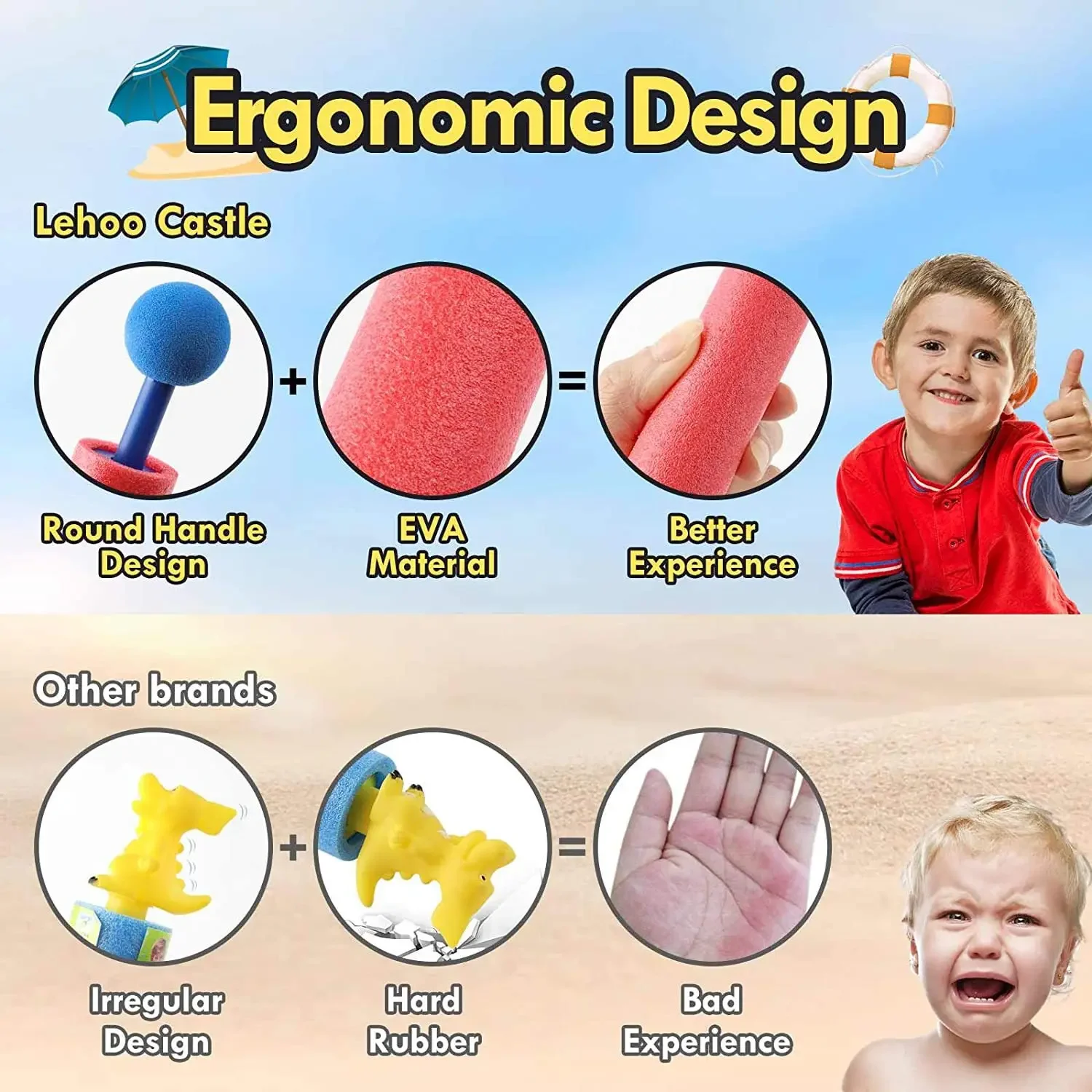Children's small foam water gun outdoor beach swimming pool water gun toy interactive water fight color random 3