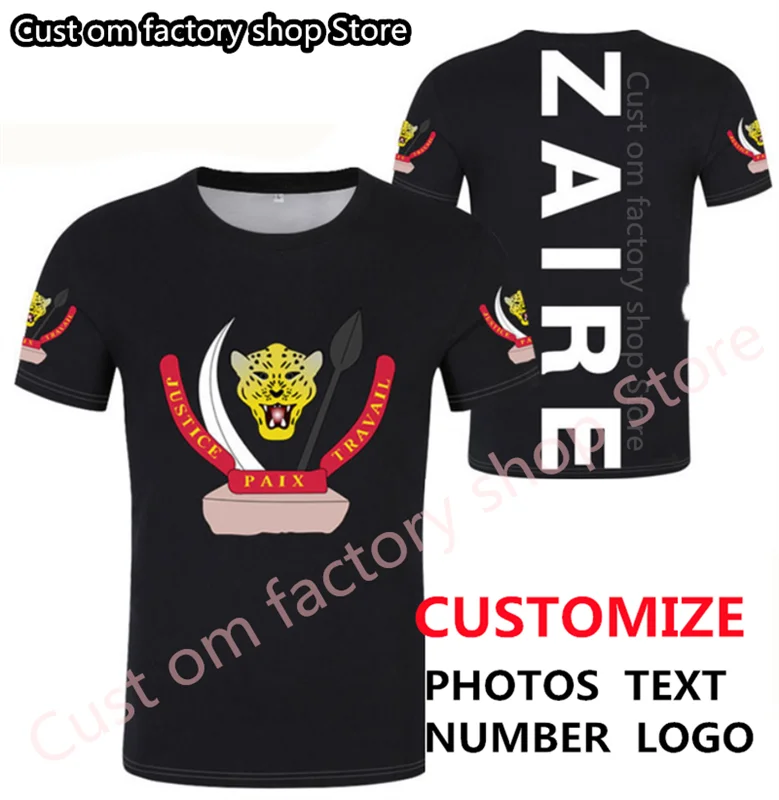 Dr Congo T Shirt Summer Custom Men S Flag And National Emblem Zar Tshirts French Emblem Zaire Tee Shirts Za Country Design Top T Shirts Aliexpress