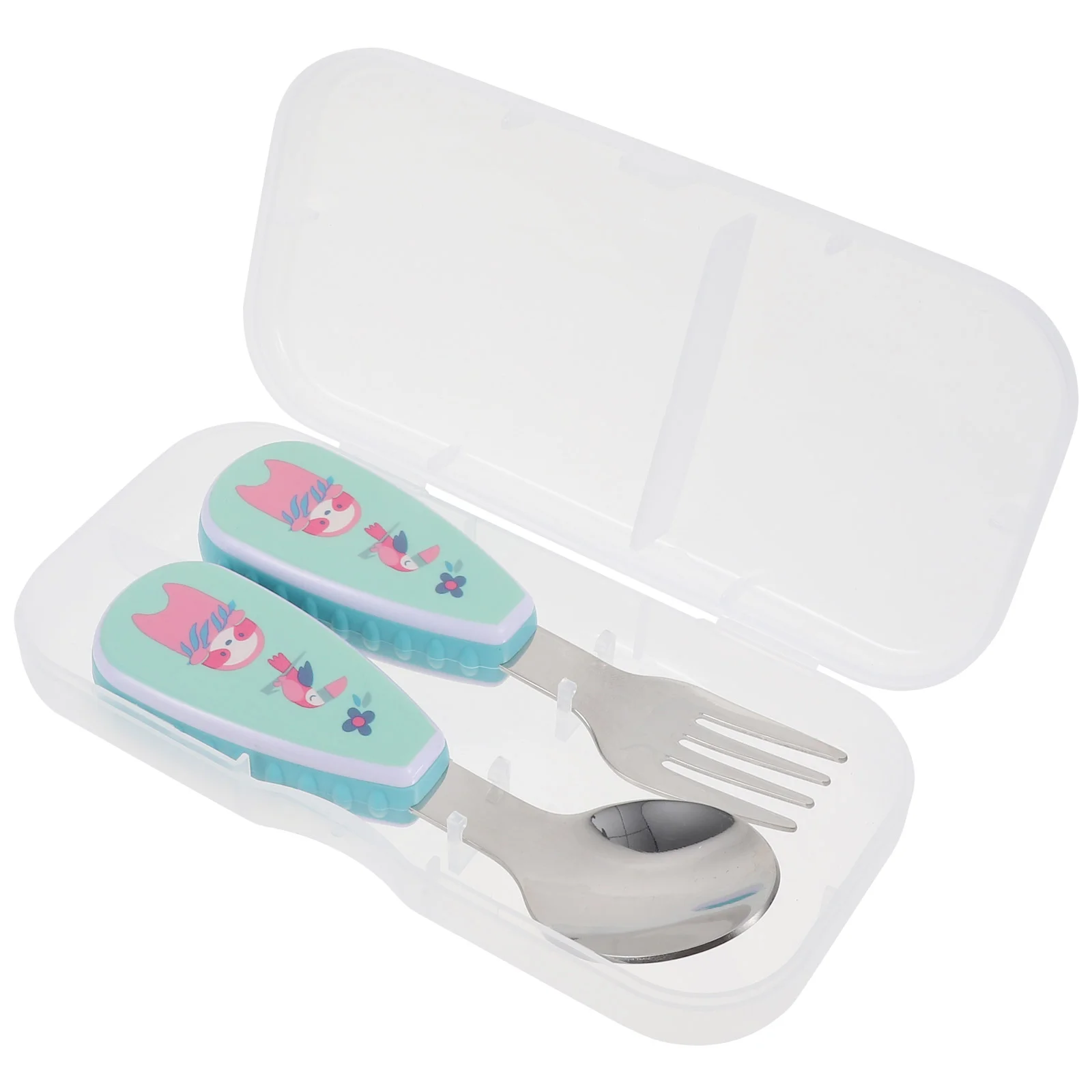 

Столовые приборы, ложка для обучения еде, инструменты для кормления детей, бытовая 1 столовая посуда, посуда из нержавеющей стали для младенцев