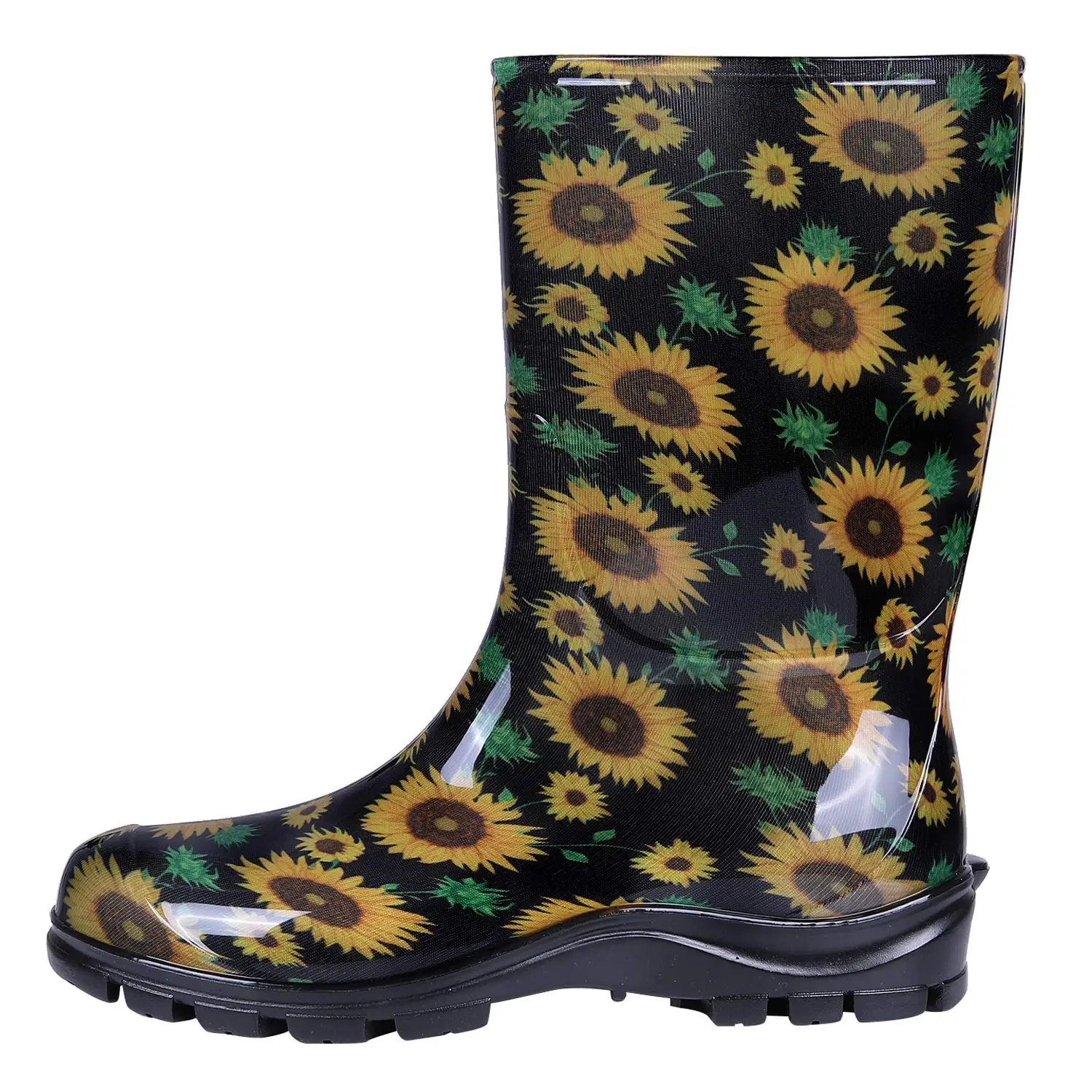 Comwarm Summer Women's Rain Boots Printed Rain Shoes Outdoor Work Anti-Slip Waterproof Boots High Quality Comfort Rubber Shoes