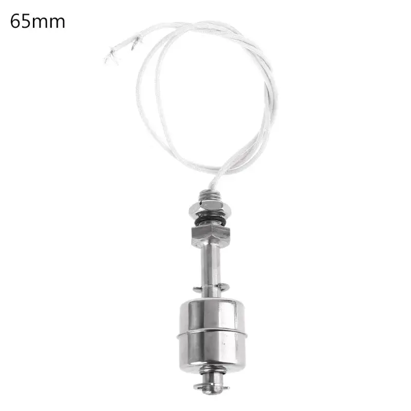 Tank Liquid Level Sensor 65/100/150/250mm Stainless Steel Float Switch Miniature Liquid Water Level Sensor for Pool Can