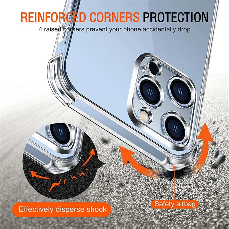 Ultimate Shockproof Clear Soft Phone Case with Enhanced Protection