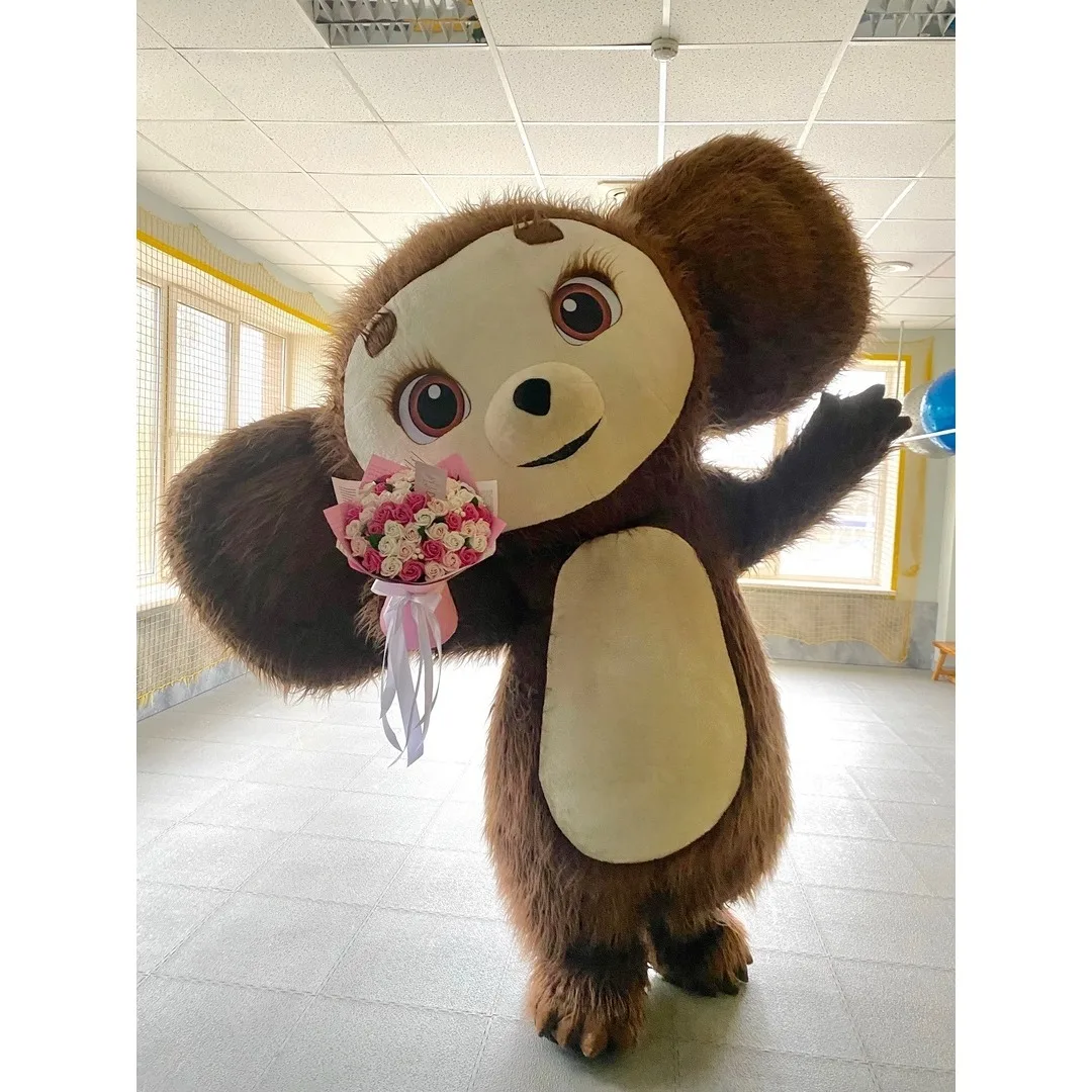 

200cm Inflated Чебурашка Крокодил Гена 2m/2.6mLovely Inflatable Cheburashka Mascot Walking Cosplay Cute Big Ears Monkey Costum