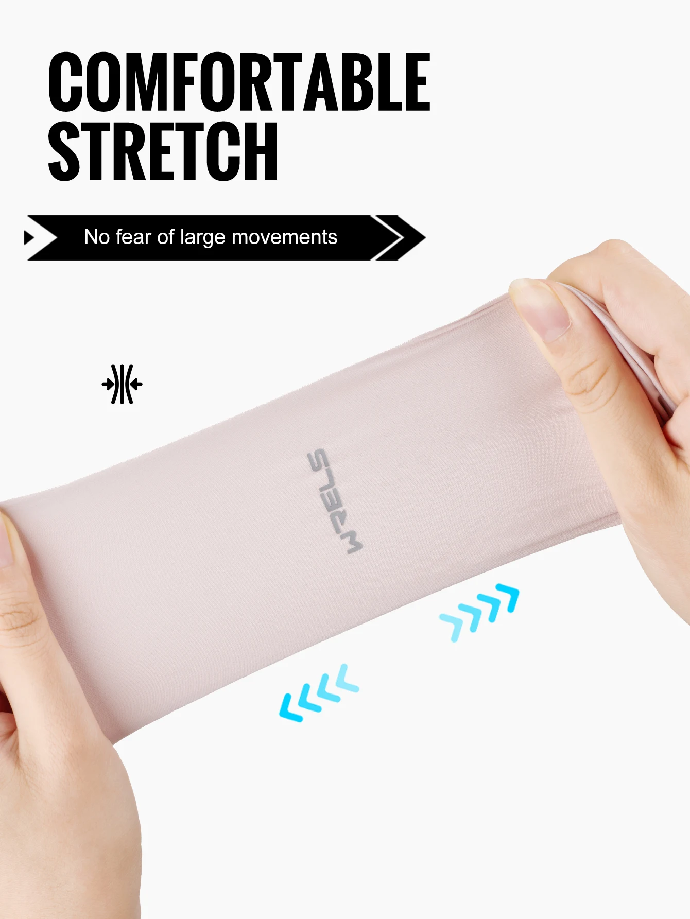 WRELS Sonnenschutz Fingerlose Lange Handschuhe Lässige Elastische Anti-UV Halbfinger-Handschuhe Kühle Dünne Kurze Fahrradhandschuhe – Detail 8