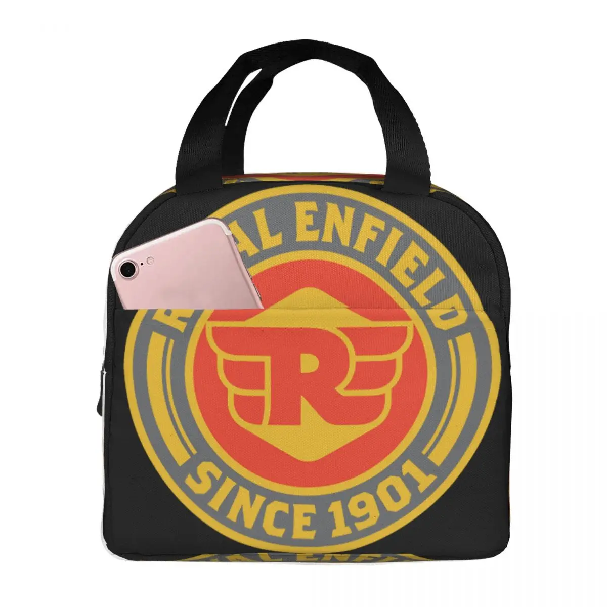 

Royal Enfields Since 1901 Lunch Bag Unisex Portable Cooler Insulated Lunch Box Food Bento Box