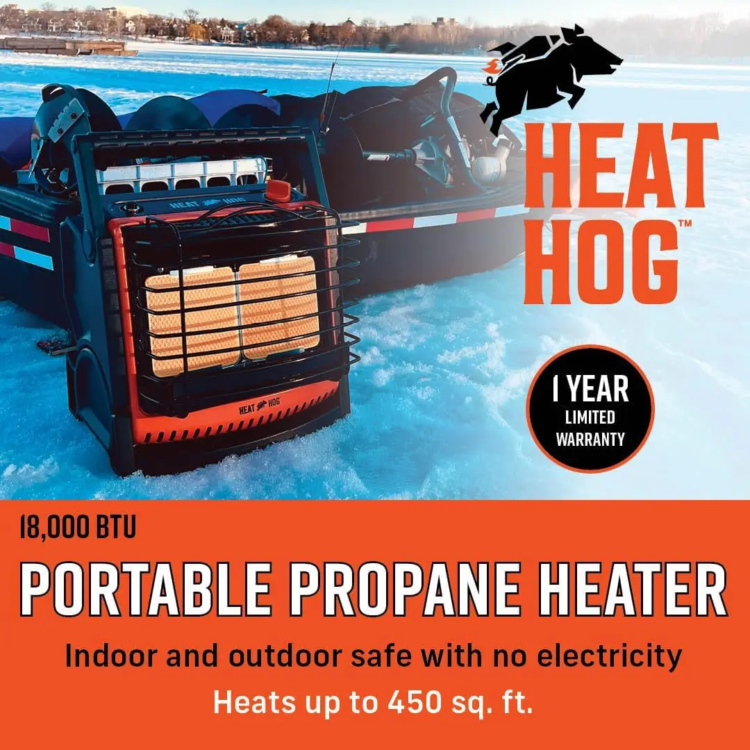 18,000 BTU Portable Propane Radiant Space Heater, Indoor, Outdoor, Garage, Camping, Outdoor Sports, Boating, RVs, Tiltable