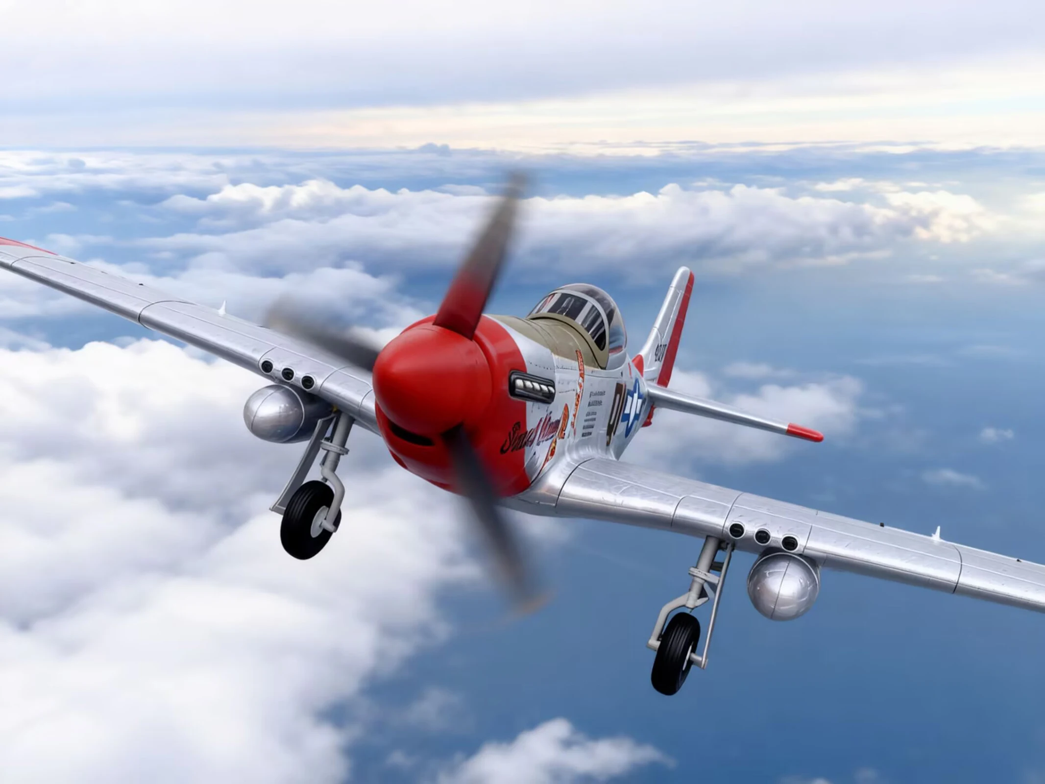 Avião RC P-51D Mustang 690MM Brushless 4CH