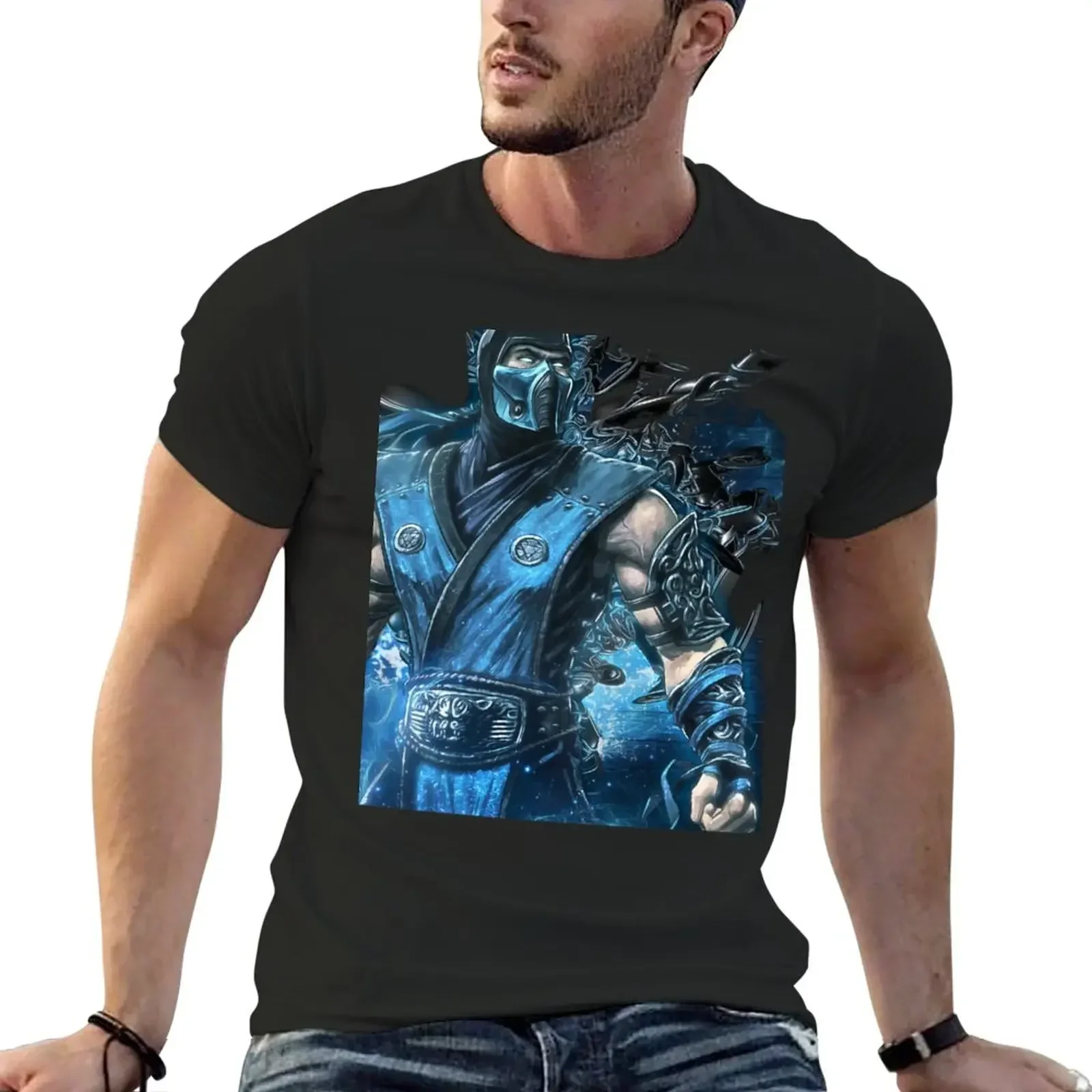 Sub Zero Mortal Combat T-Shirt Summer Top Cute Top Magliette Grandi E Alte Per Uomo