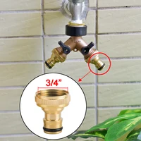 Brass Hose Quick Connector Fitting 1/2'' 5/8" 3/4'' 1''  Copper Thread Tap Coupling Garden Watering Gun Adapter 2