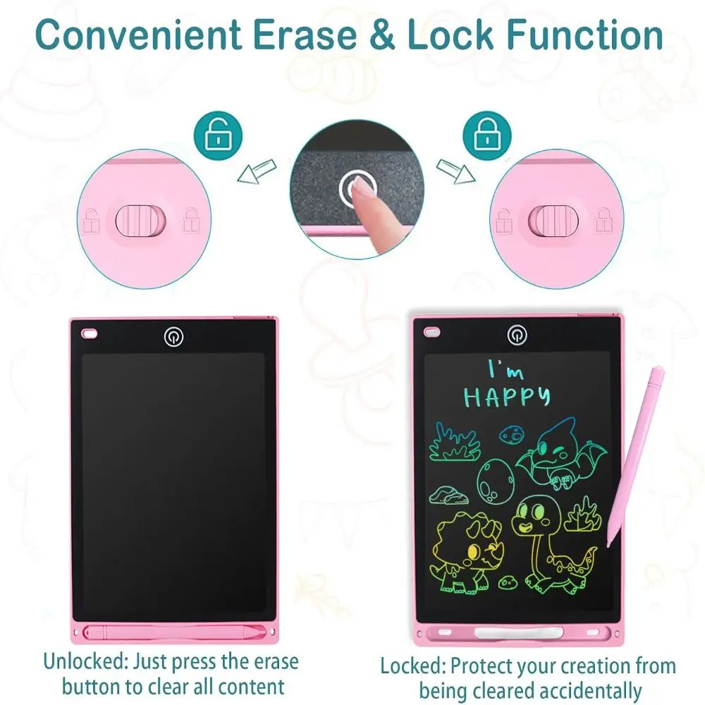 고품질 8.5인치 LCD 드로잉 태블릿 휴대용 재사용 가능한 낙서판 지울 수 있는 컬러풀한 화면 전자 태블릿 보드