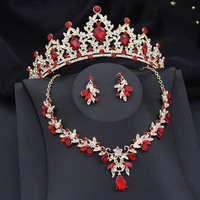 Princess Pink Crown Jewelry Sets for Girls Tiaras and Necklace Earrings Party Prom Wedding Jewelry Set Birthday Accessory - Image 6