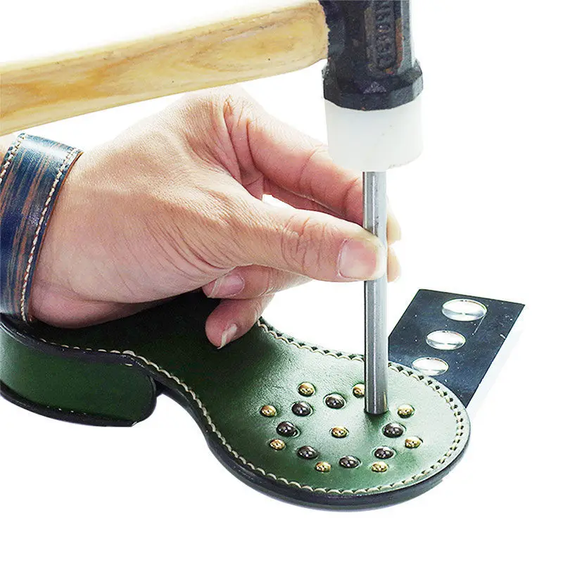 5mm-10mm Mushroom Domed Rivet Setting Tool Home Hand Punching Tools Leather Craft Garment Shoe Hat DIY