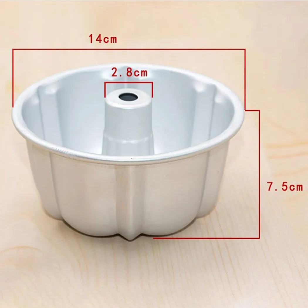 Round Cake Pan Hollow Chimney Cake Mold Non Stick Mould Fluted Ring Tin Pan Tray Kugelhopf Baking cake molds