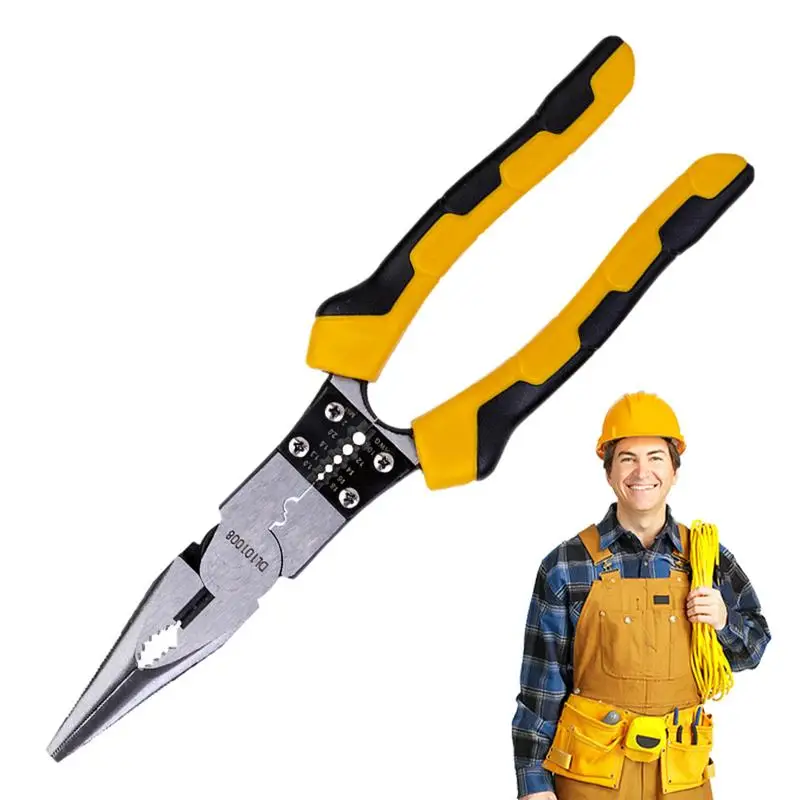 

Многофункциональные Электрические плоскогубцы для зачистки проводов многофункциональные плоскогубцы инструмент для зачистки проводов с нескользящей ручкой для