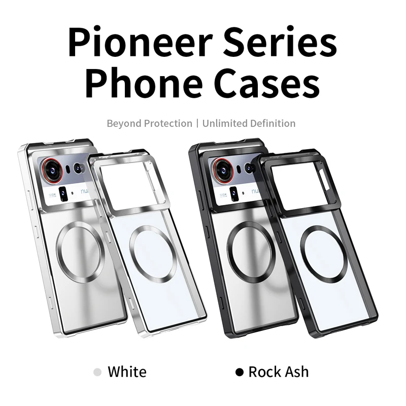 Shockproof Magnetic Translucent Matte Case with Anti-Fingerprint Aluminum Frame